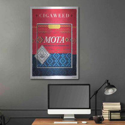 Luxe Metal Art 'Mota' by JJ Brando, Metal Wall Art,24x36