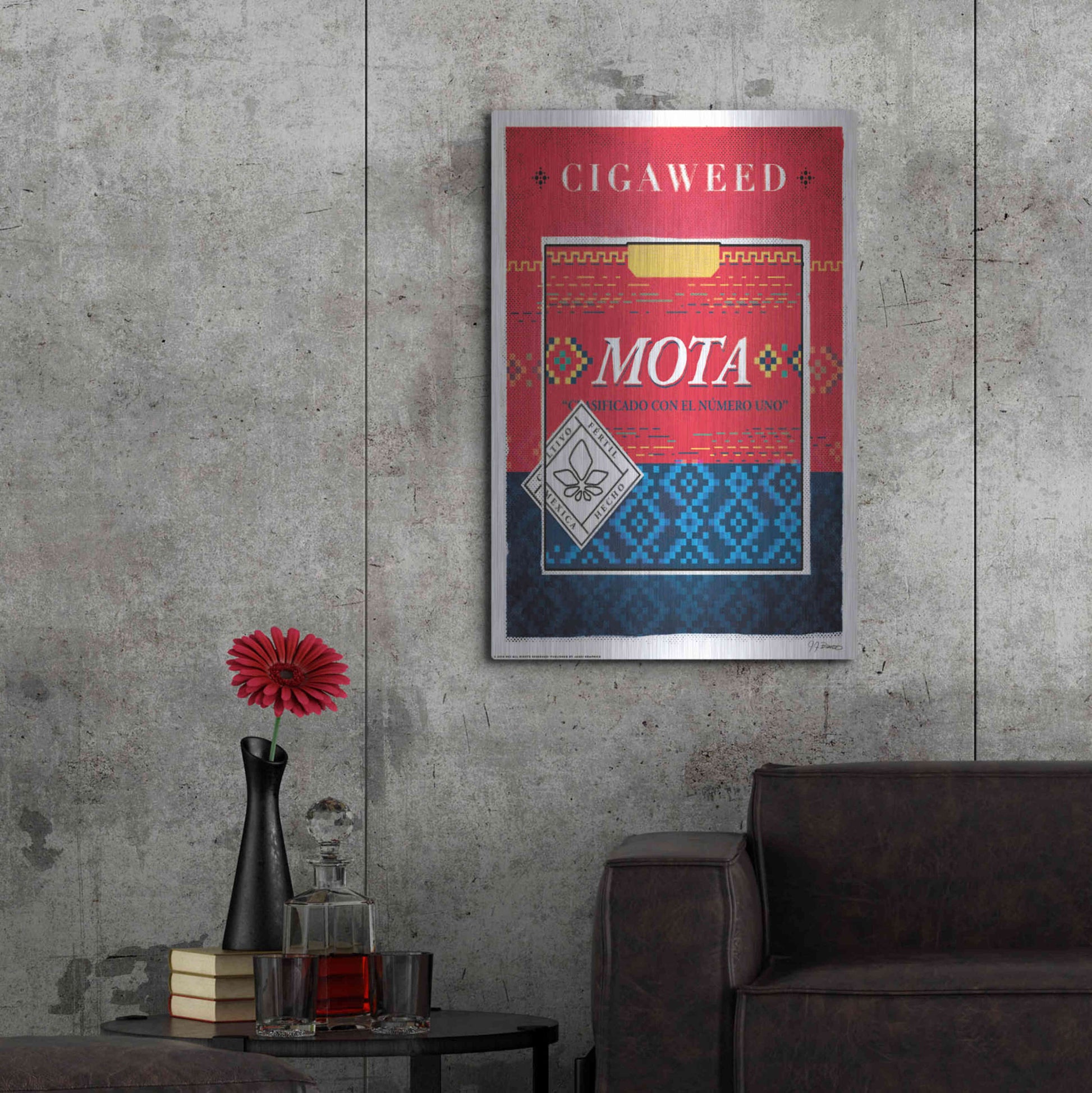 Luxe Metal Art 'Mota' by JJ Brando, Metal Wall Art,24x36