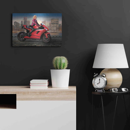 Luxe Metal Art 'Marilyn's Ride' by JJ Brando, Metal Wall Art,24x16