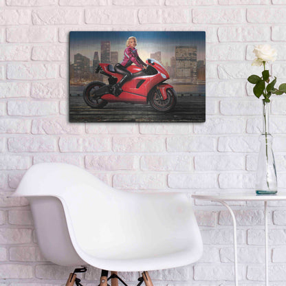 Luxe Metal Art 'Marilyn's Ride' by JJ Brando, Metal Wall Art,24x16