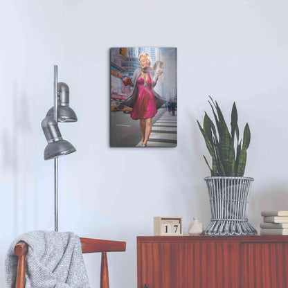 Luxe Metal Art 'Marilyn In The City' by JJ Brando, Metal Wall Art,16x24