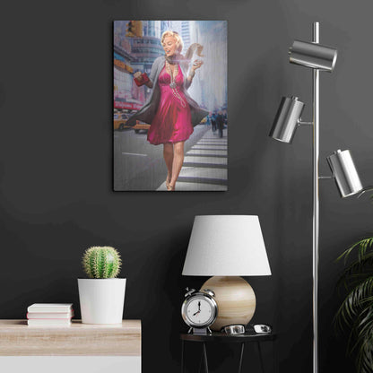 Luxe Metal Art 'Marilyn In The City' by JJ Brando, Metal Wall Art,16x24