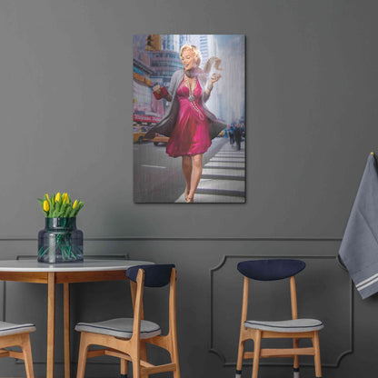 Luxe Metal Art 'Marilyn In The City' by JJ Brando, Metal Wall Art,24x36