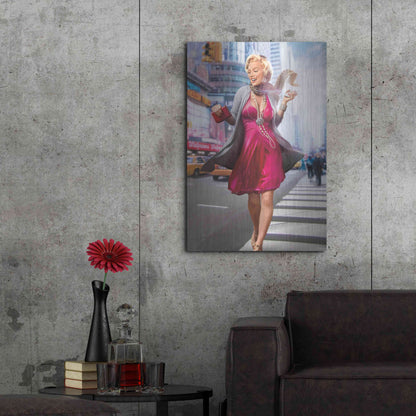 Luxe Metal Art 'Marilyn In The City' by JJ Brando, Metal Wall Art,24x36