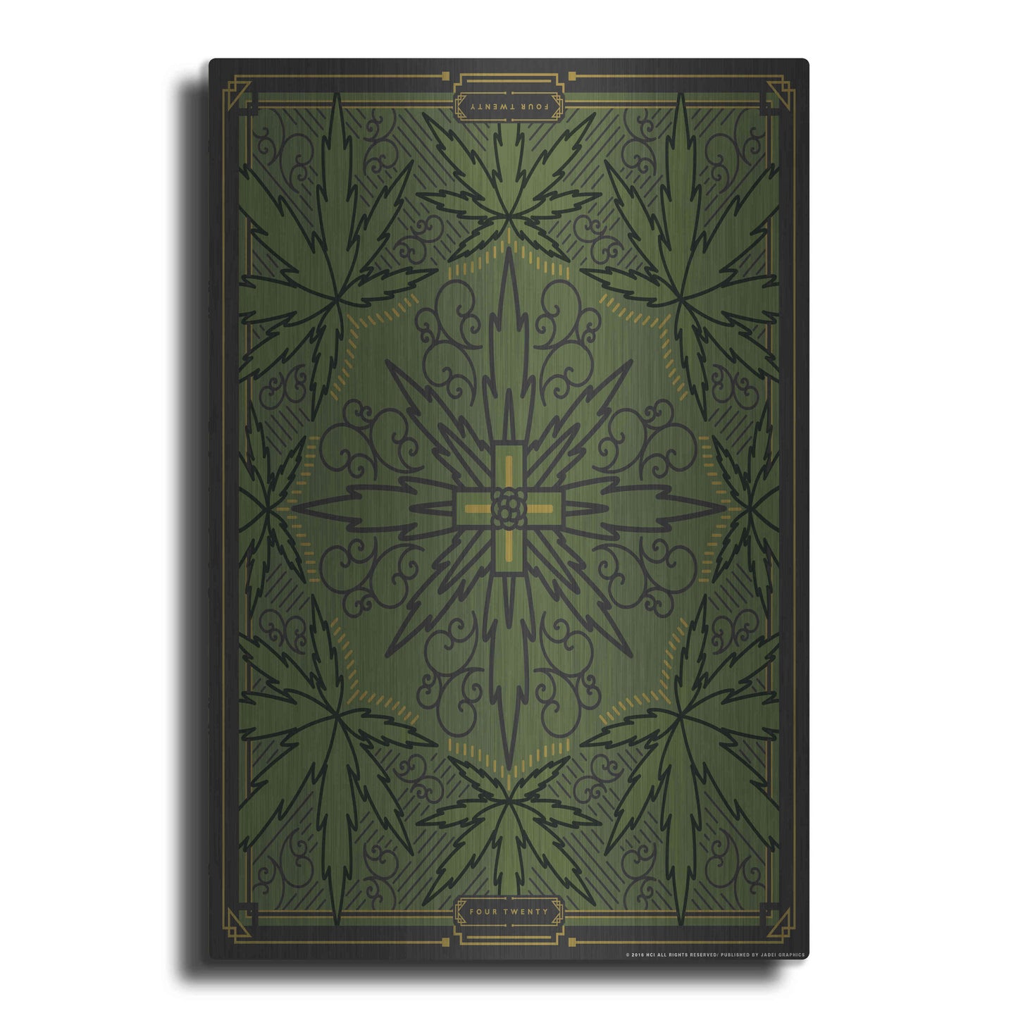 Luxe Metal Art '420 Green' by JJ Brando, Metal Wall Art