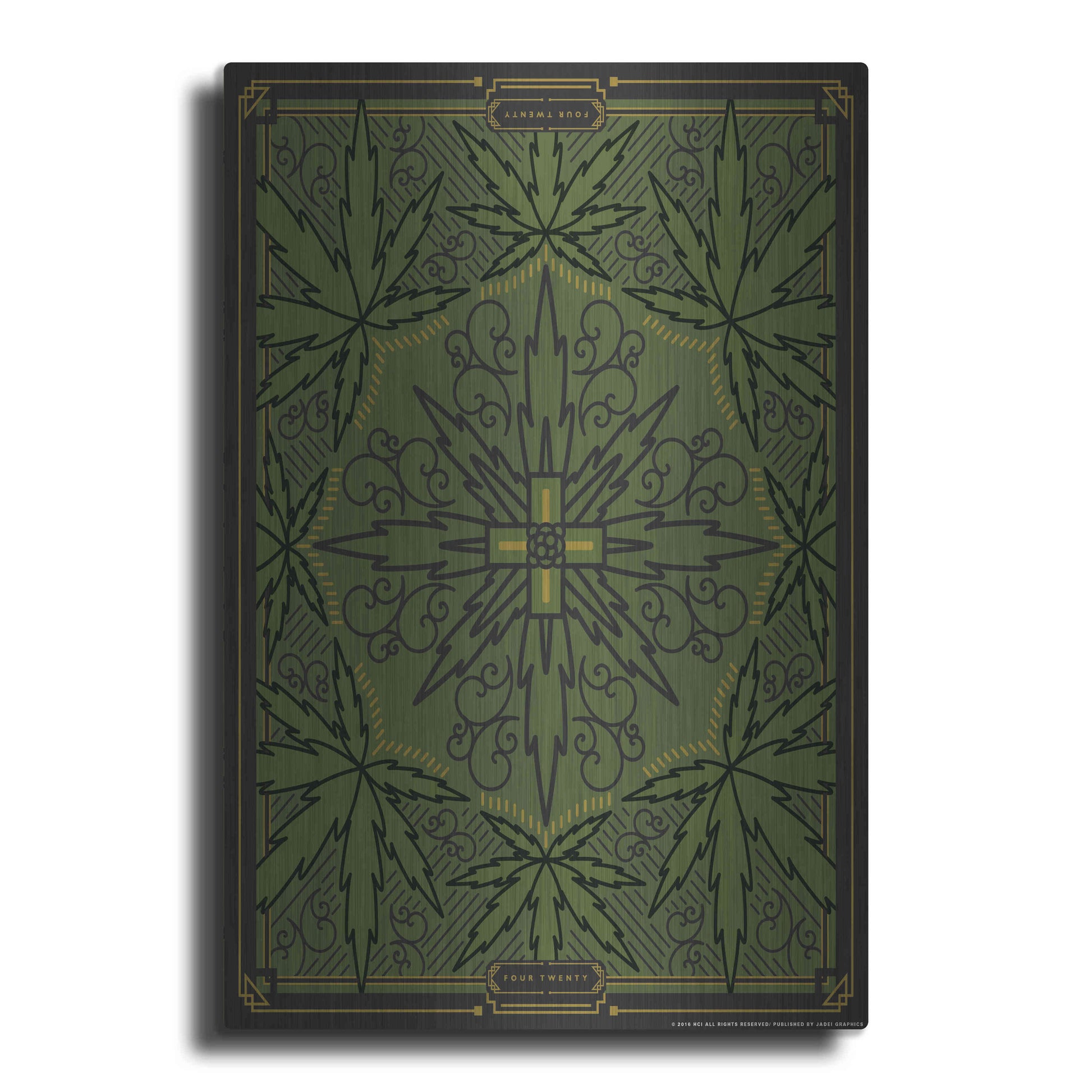 Luxe Metal Art '420 Green' by JJ Brando, Metal Wall Art