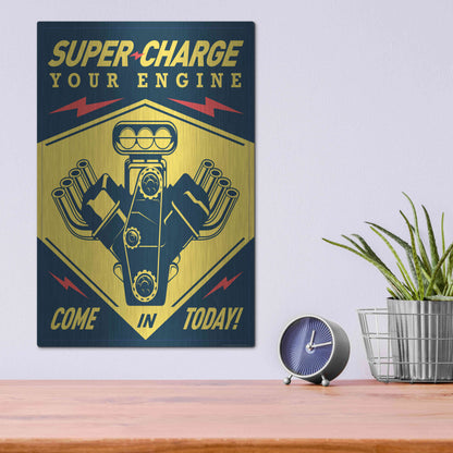 Luxe Metal Art 'Super Racing' by JJ Brando, Metal Wall Art,12x16