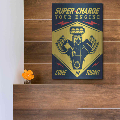 Luxe Metal Art 'Super Racing' by JJ Brando, Metal Wall Art,12x16