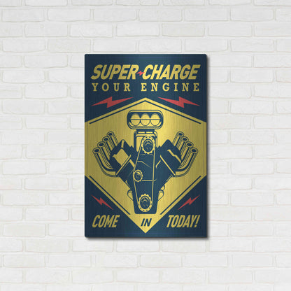 Luxe Metal Art 'Super Racing' by JJ Brando, Metal Wall Art,24x36