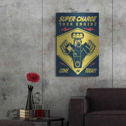 Luxe Metal Art 'Super Racing' by JJ Brando, Metal Wall Art,24x36