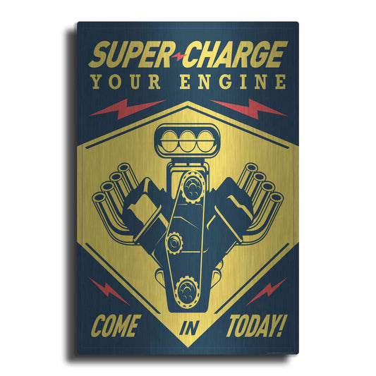 Luxe Metal Art 'Super Racing' by JJ Brando, Metal Wall Art