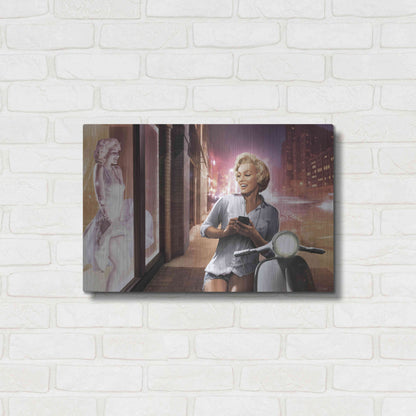 Luxe Metal Art 'Marilyn Shop Window' by JJ Brando, Metal Wall Art,24x16