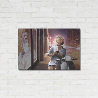 Luxe Metal Art 'Marilyn Shop Window' by JJ Brando, Metal Wall Art,36x24