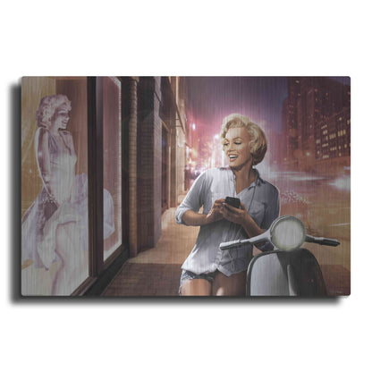 Luxe Metal Art 'Marilyn Shop Window' by JJ Brando, Metal Wall Art