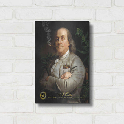 Luxe Metal Art 'Ben's Cigar' by JJ Brando, Metal Wall Art,12x16