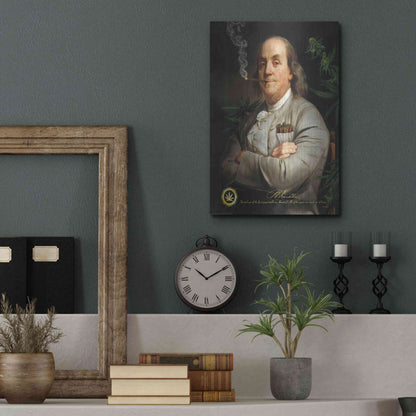 Luxe Metal Art 'Ben's Cigar' by JJ Brando, Metal Wall Art,12x16