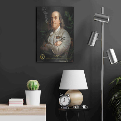 Luxe Metal Art 'Ben's Cigar' by JJ Brando, Metal Wall Art,16x24