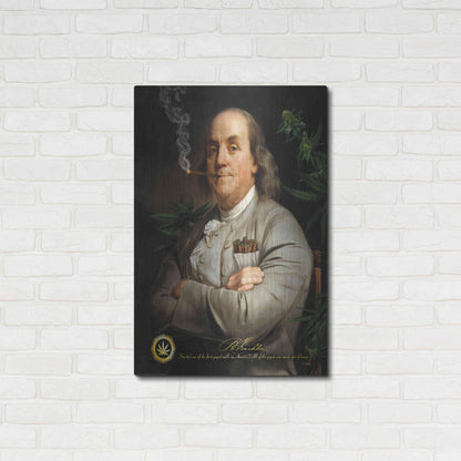 Luxe Metal Art 'Ben's Cigar' by JJ Brando, Metal Wall Art,24x36