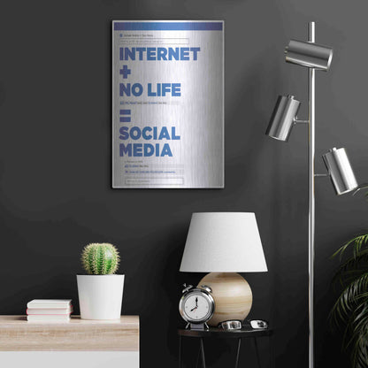 Luxe Metal Art 'Social Media' by JJ Brando, Metal Wall Art,16x24