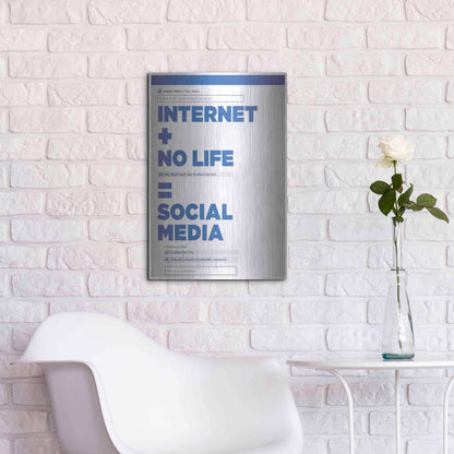 Luxe Metal Art 'Social Media' by JJ Brando, Metal Wall Art,16x24