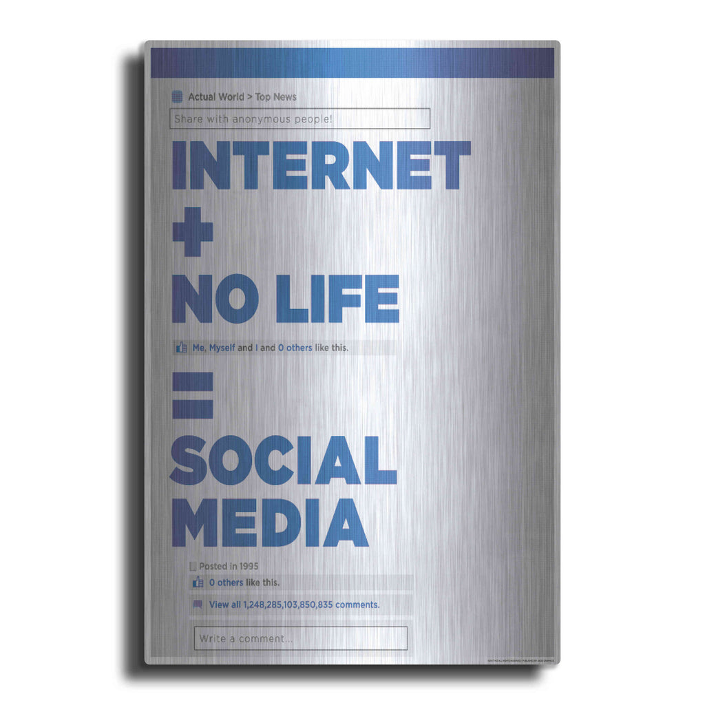 Luxe Metal Art 'Social Media' by JJ Brando, Metal Wall Art