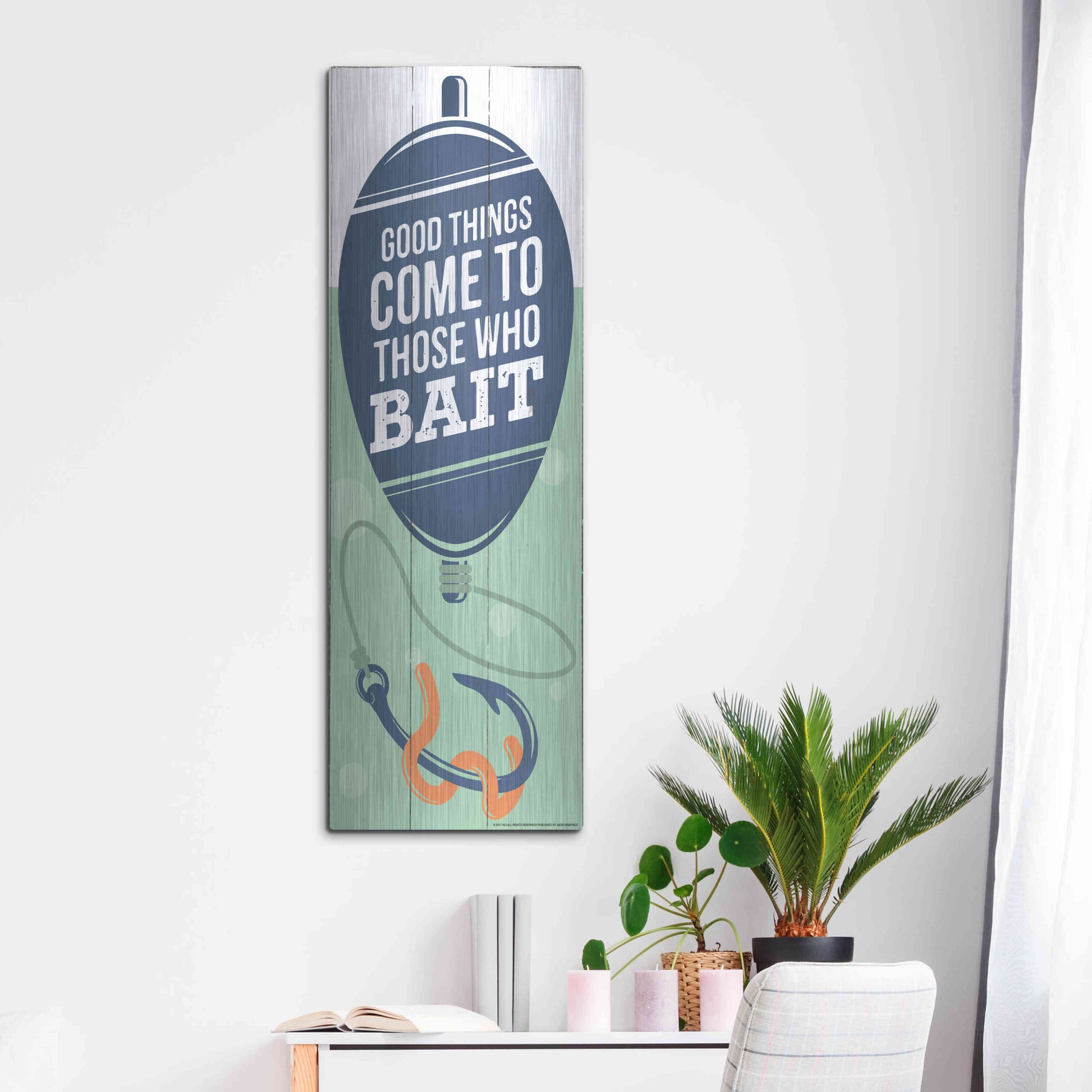 Luxe Metal Art 'Good Things' by JJ Brando, Metal Wall Art,16x48