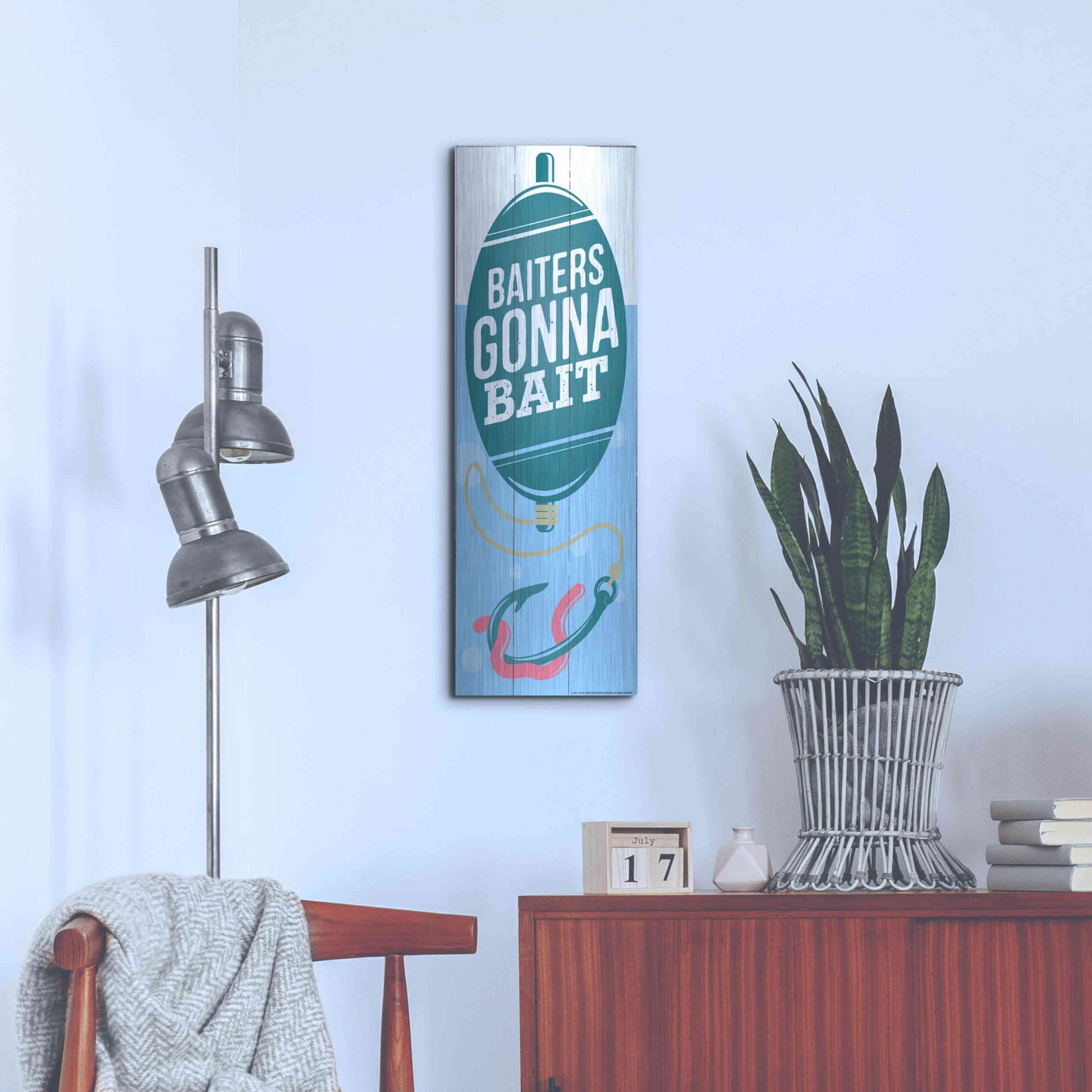 Luxe Metal Art 'Baiters Gonna' by JJ Brando, Metal Wall Art,12x36