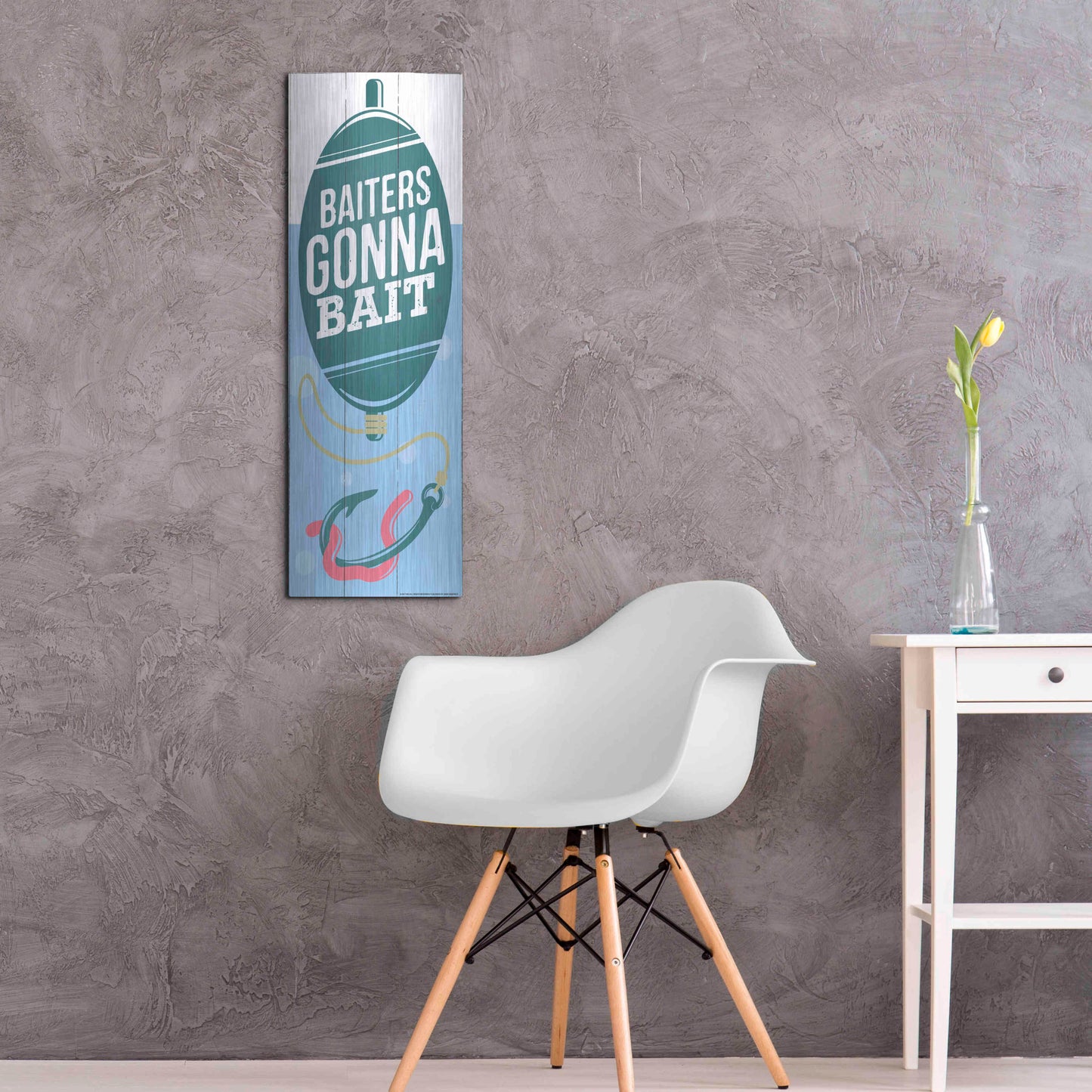 Luxe Metal Art 'Baiters Gonna' by JJ Brando, Metal Wall Art,12x36