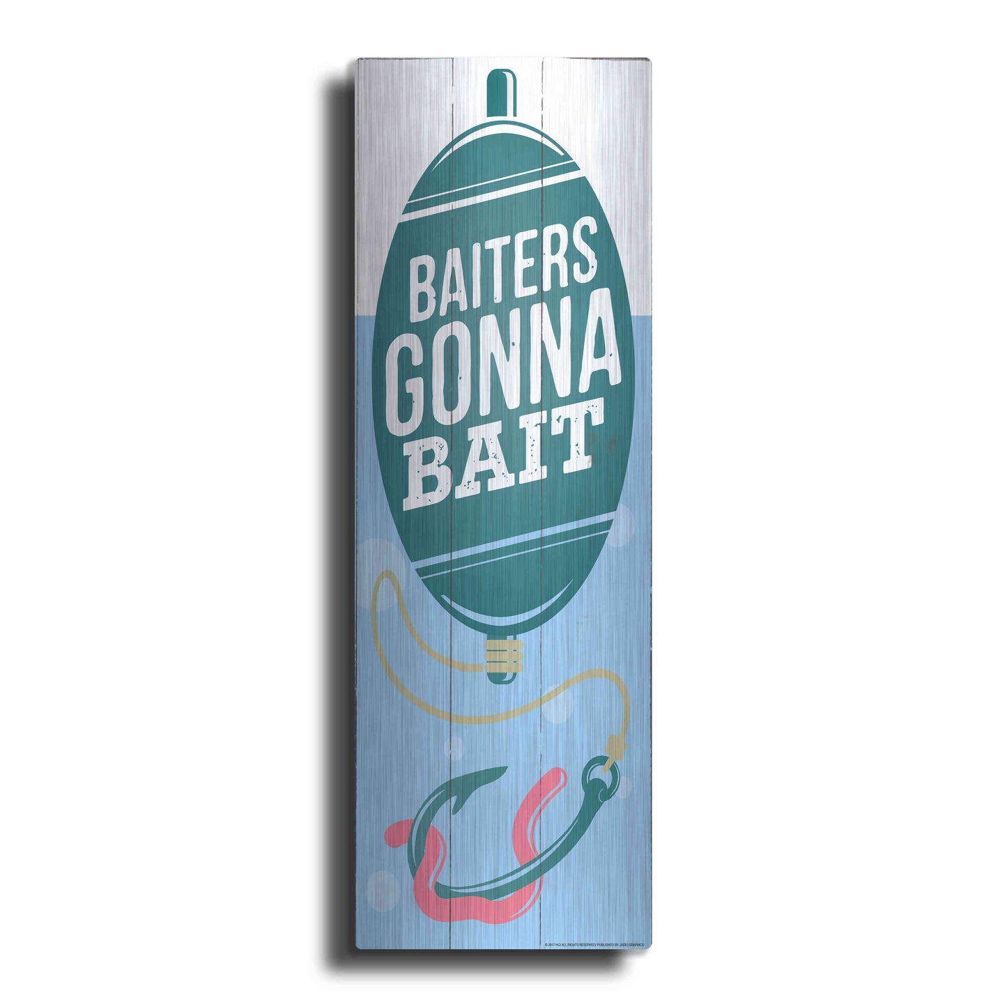 Luxe Metal Art 'Baiters Gonna' by JJ Brando, Metal Wall Art