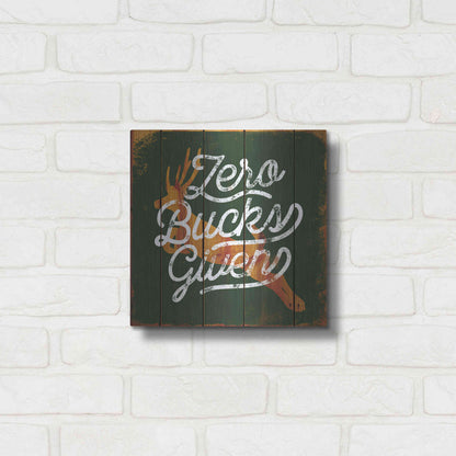 Luxe Metal Art 'Zero Bucks' by JJ Brando, Metal Wall Art,12x12