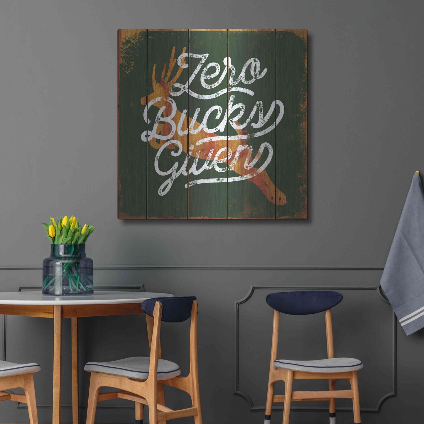 Luxe Metal Art 'Zero Bucks' by JJ Brando, Metal Wall Art,36x36