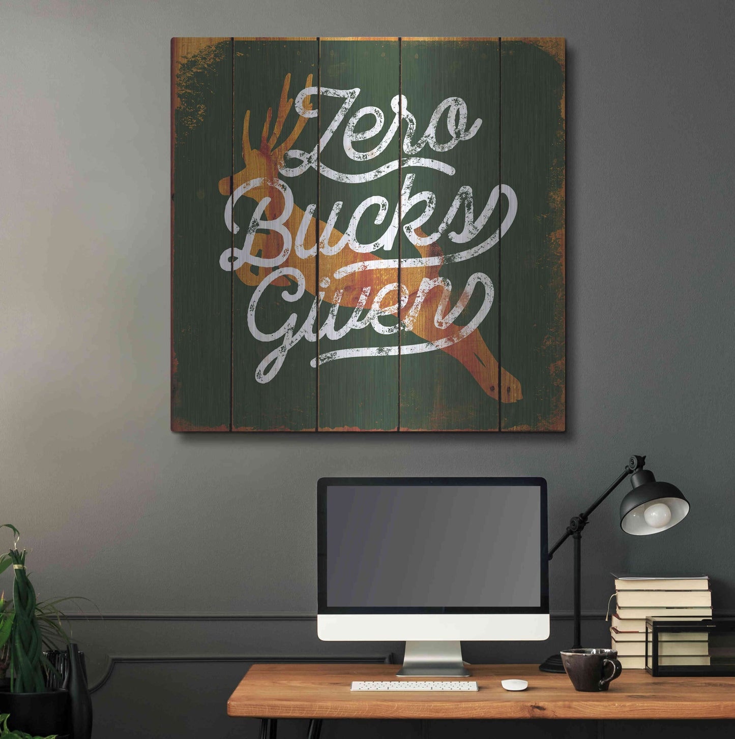 Luxe Metal Art 'Zero Bucks' by JJ Brando, Metal Wall Art,36x36