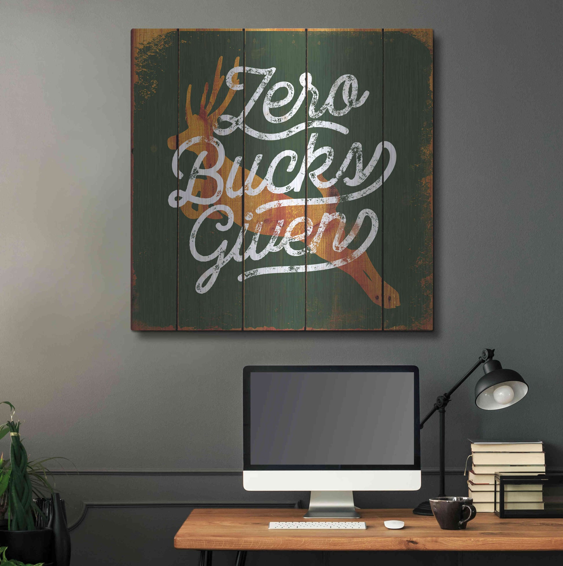 Luxe Metal Art 'Zero Bucks' by JJ Brando, Metal Wall Art,36x36