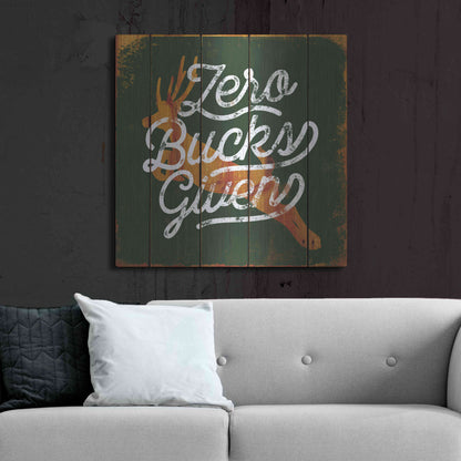 Luxe Metal Art 'Zero Bucks' by JJ Brando, Metal Wall Art,36x36