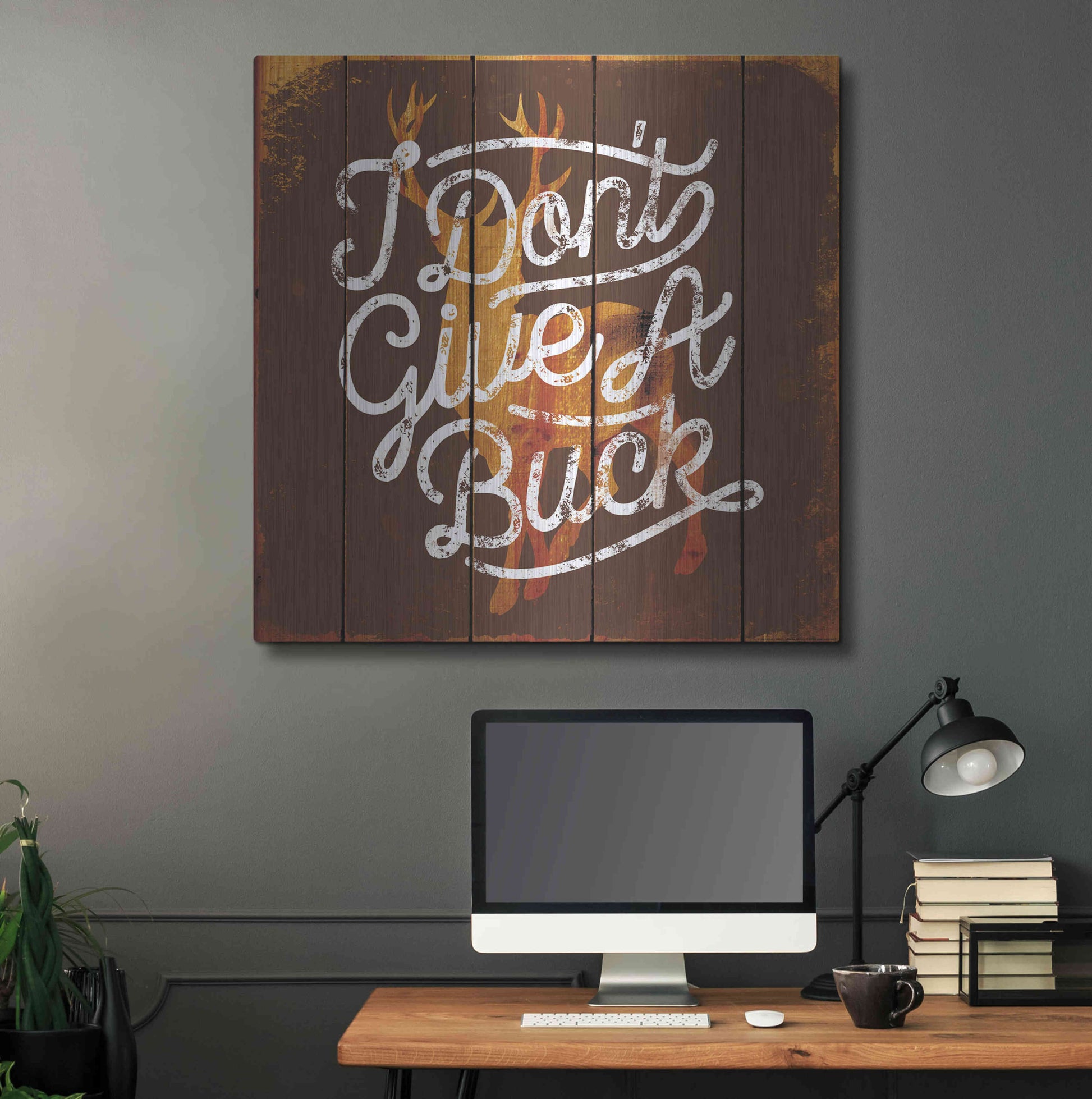 Luxe Metal Art 'Don'T Give A Buck' by JJ Brando, Metal Wall Art,36x36