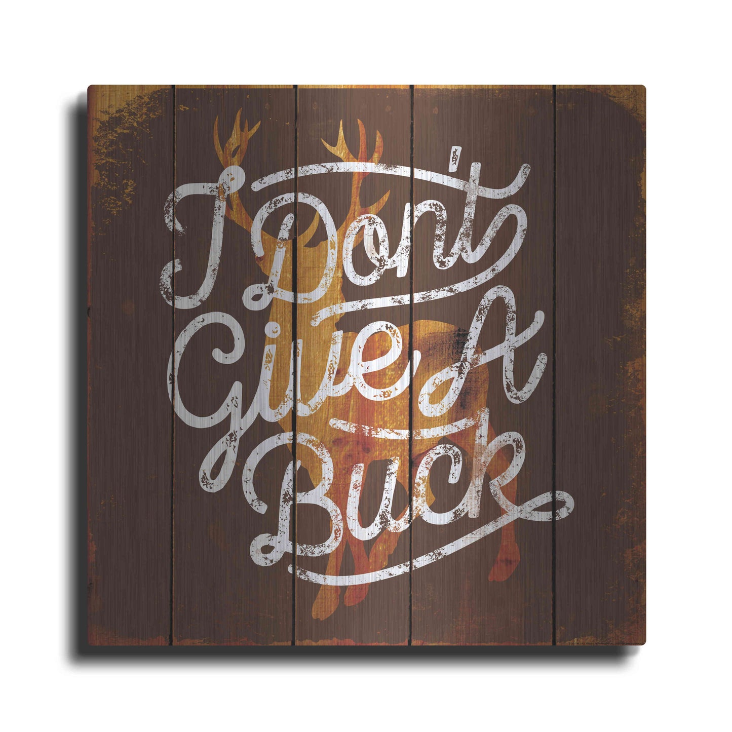 Luxe Metal Art 'Don'T Give A Buck' by JJ Brando, Metal Wall Art