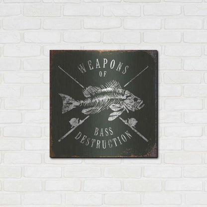 Luxe Metal Art 'Weapons Of Bass' by JJ Brando, Metal Wall Art,24x24