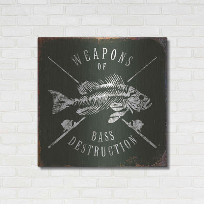 Luxe Metal Art 'Weapons Of Bass' by JJ Brando, Metal Wall Art,36x36