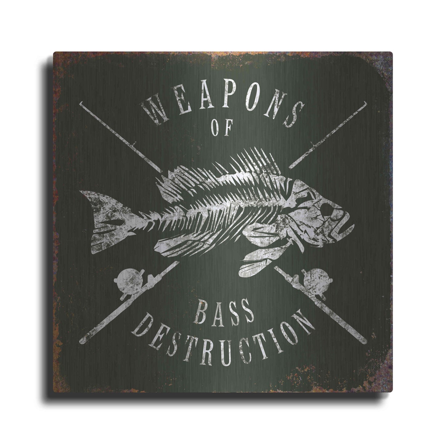 Luxe Metal Art 'Weapons Of Bass' by JJ Brando, Metal Wall Art