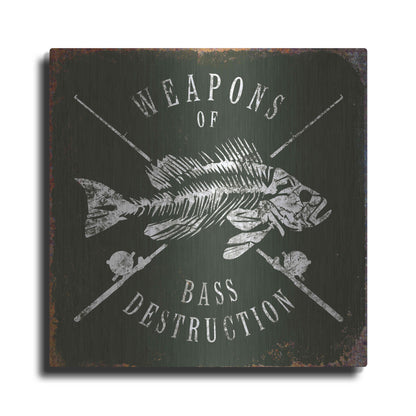 Luxe Metal Art 'Weapons Of Bass' by JJ Brando, Metal Wall Art