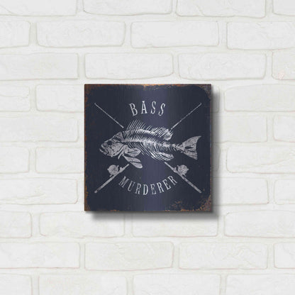 Luxe Metal Art 'Bass Murderer' by JJ Brando, Metal Wall Art,12x12