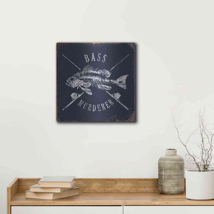 Luxe Metal Art 'Bass Murderer' by JJ Brando, Metal Wall Art,12x12