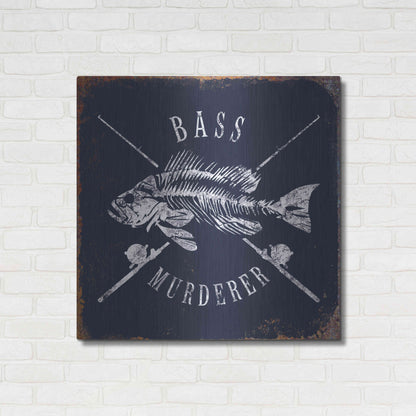 Luxe Metal Art 'Bass Murderer' by JJ Brando, Metal Wall Art,36x36