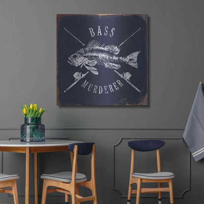 Luxe Metal Art 'Bass Murderer' by JJ Brando, Metal Wall Art,36x36