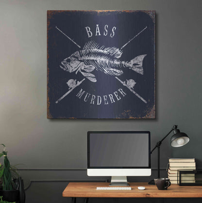 Luxe Metal Art 'Bass Murderer' by JJ Brando, Metal Wall Art,36x36
