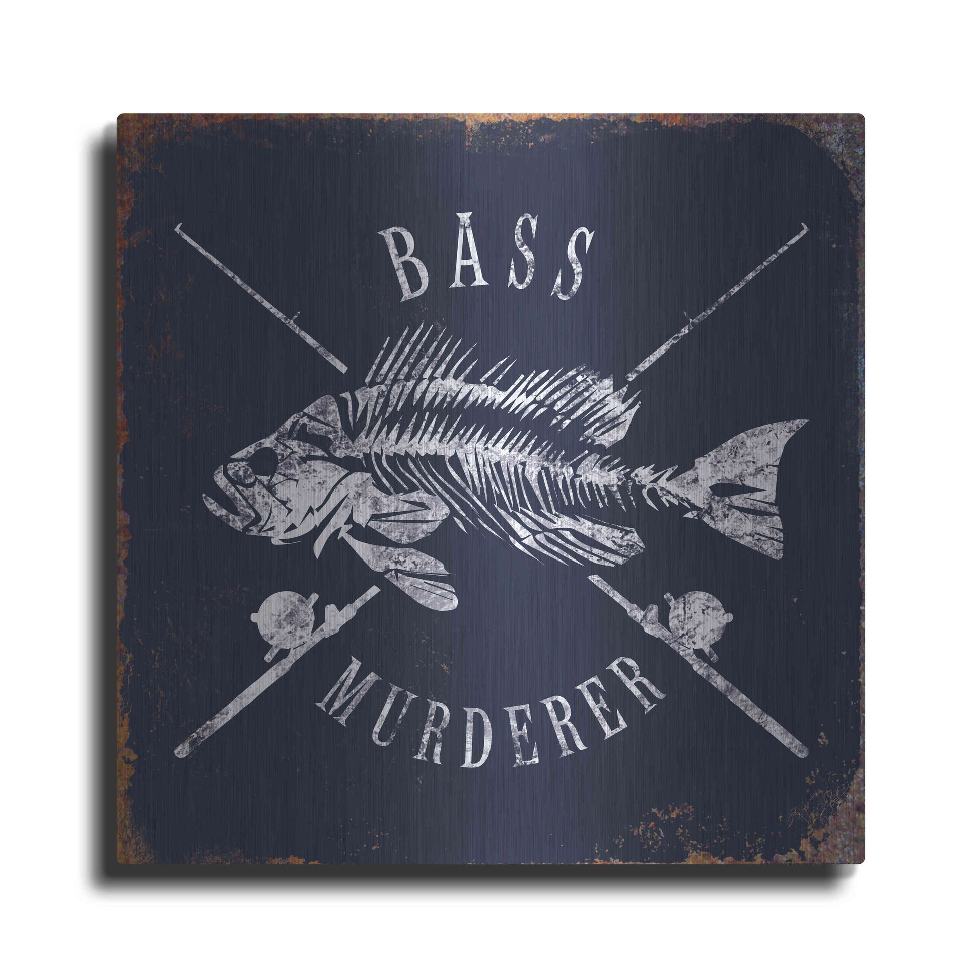 Luxe Metal Art 'Bass Murderer' by JJ Brando, Metal Wall Art