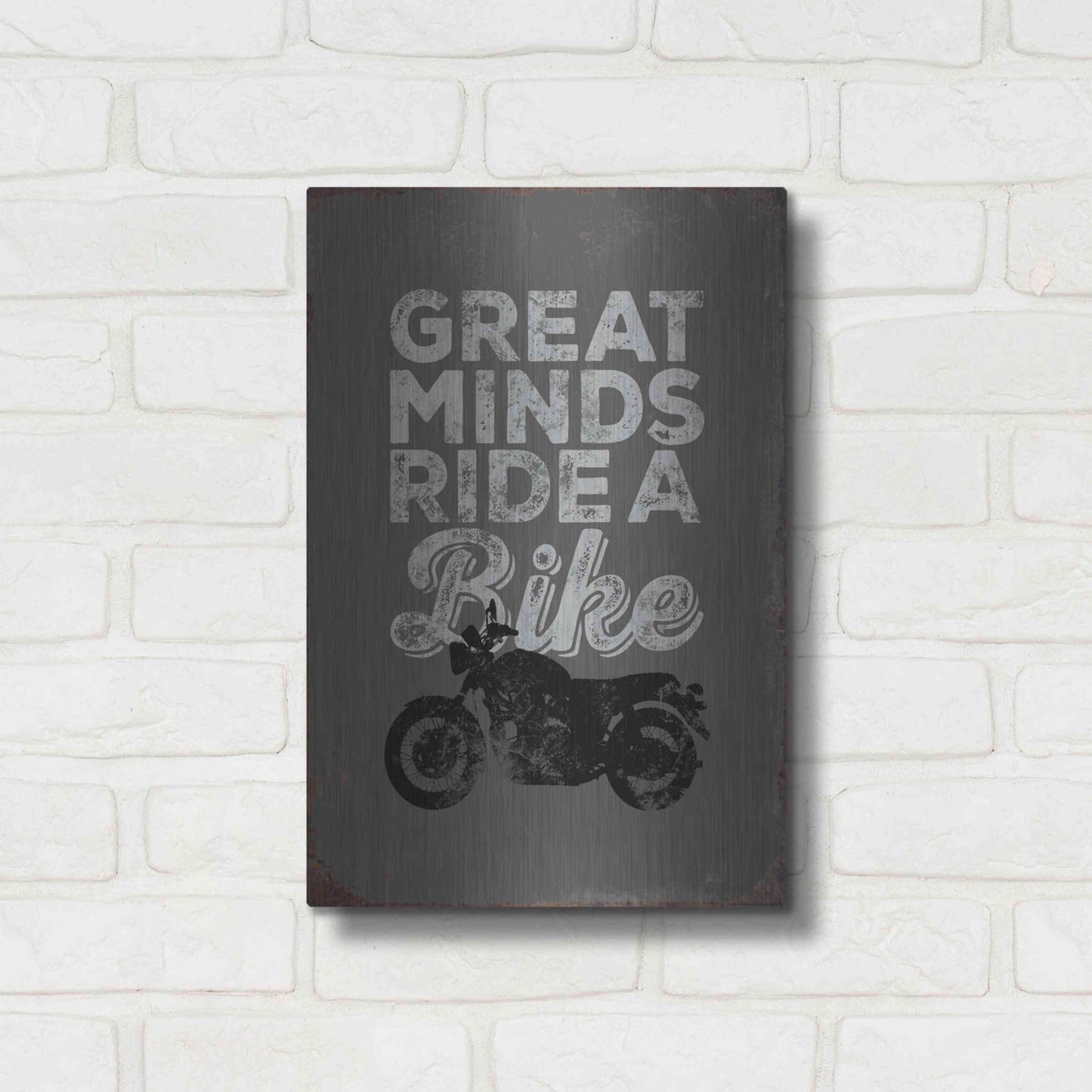 Luxe Metal Art 'Great Minds' by JJ Brando, Metal Wall Art,12x16