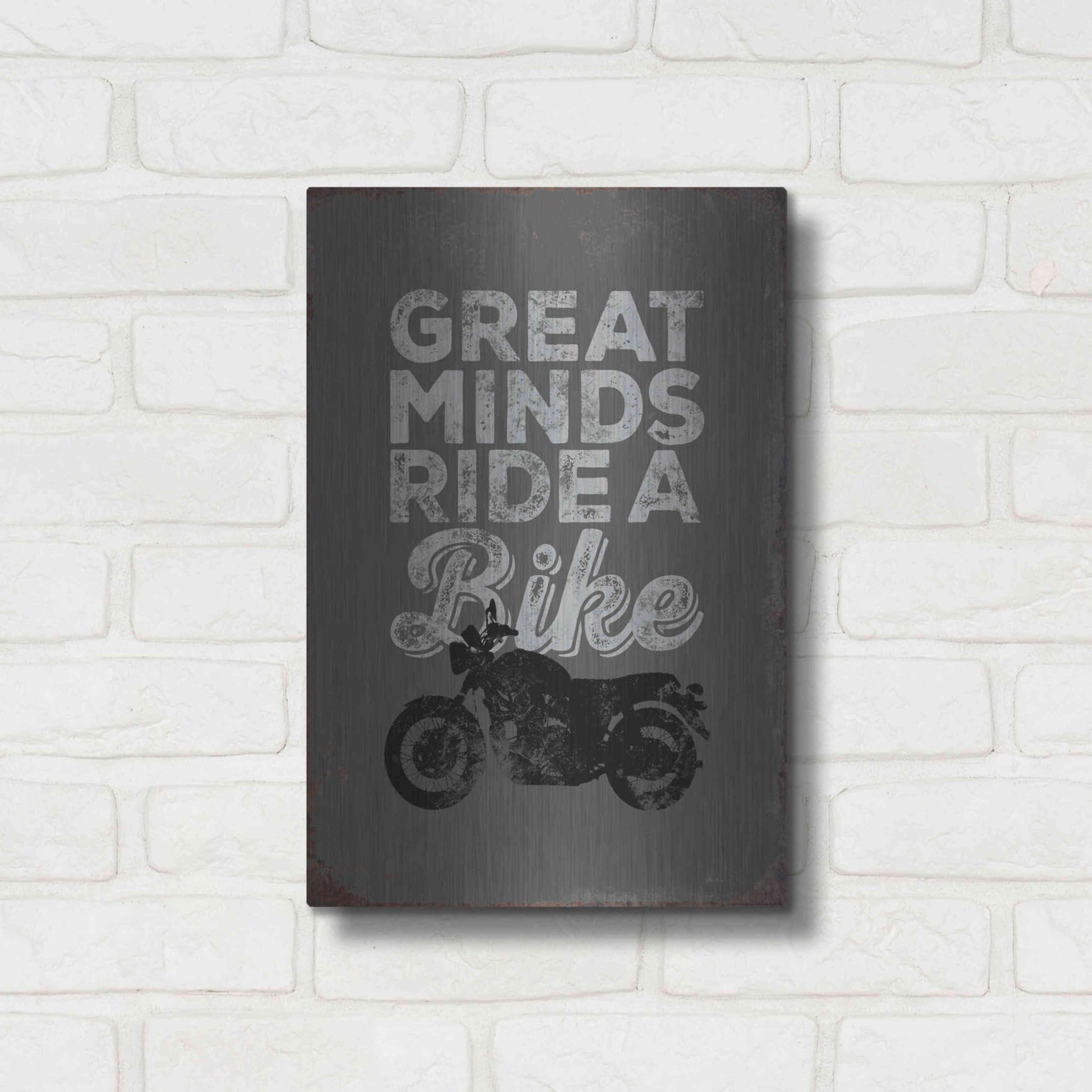 Luxe Metal Art 'Great Minds' by JJ Brando, Metal Wall Art,12x16