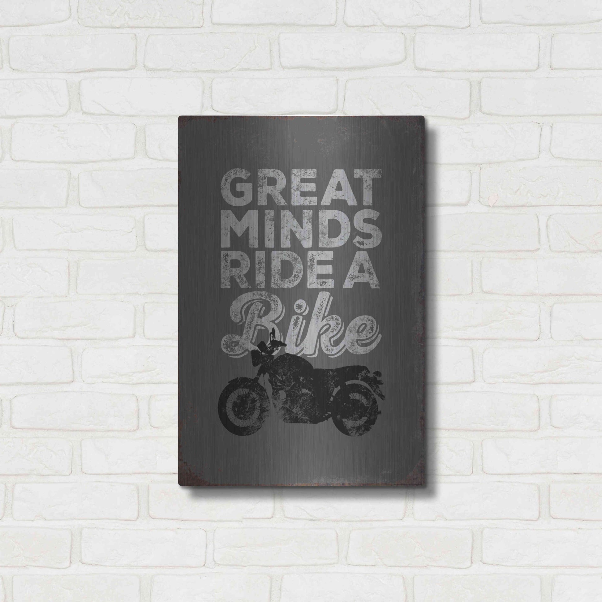 Luxe Metal Art 'Great Minds' by JJ Brando, Metal Wall Art,16x24