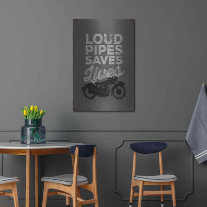 Luxe Metal Art 'Loud Pipes' by JJ Brando, Metal Wall Art,24x36